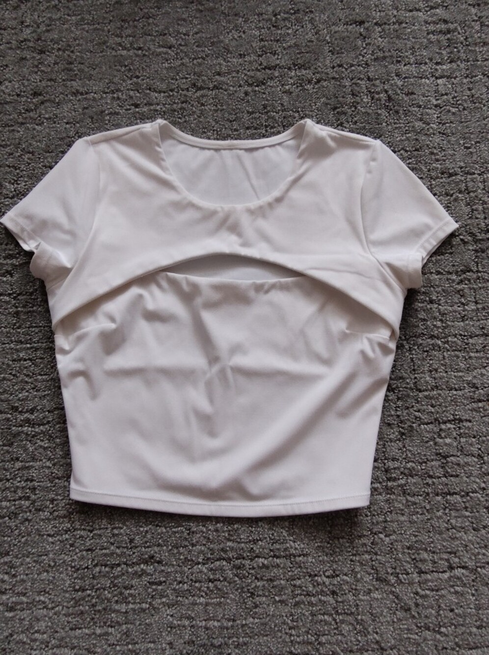 White Scoop Neck Crop Top
